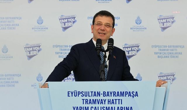 İBB'nin Eyüpsultan - Bayrampaşa Tramvay Hattı’nın yapımı sürüyor