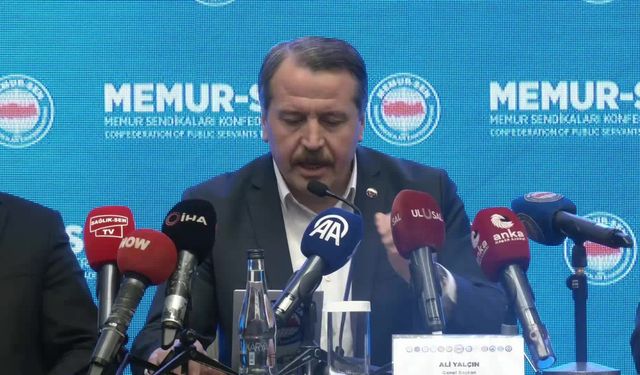 Memur- Sen Genel Başkanı Ali Yalçın: "Memur maaşlarına yüzde 15 oranında ek zam ocak ayında uygulanmalıdır"