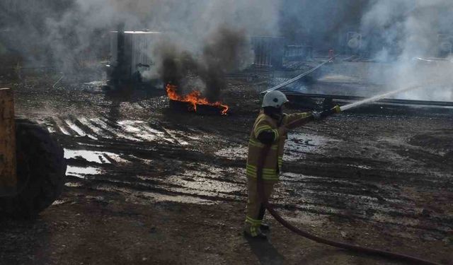 Diyarbakır’da petrol kuyusunda yangın