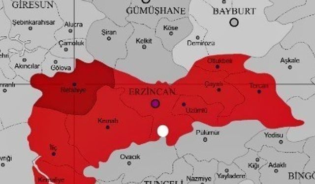 Erzincan’da 3.1 büyüklüğünde deprem