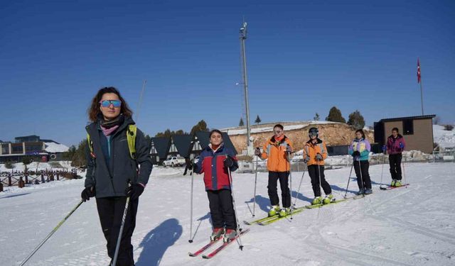 Erzincan’da "dağ kayağı" heyecanı