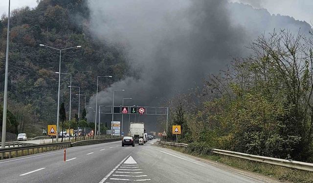 Ordu’da tünelde yangın: Trafik yarım saat durdu