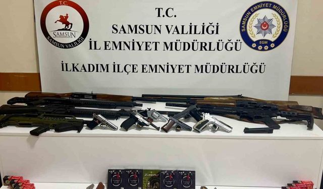 Samsun’da 2 kardeşi miras yüzünden tabancayla vuran eniştenin evinden cephanelik çıktı