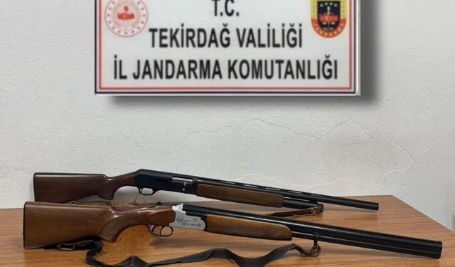 Tekirdağ’da ruhsatsız tabanca ve av tüfeği ele geçirildi