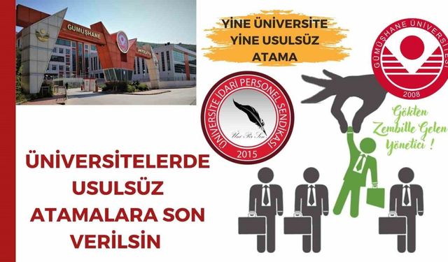 ÜNİPERSEN’den Gümüşhane Üniversitesi’ndeki atamalara tepki