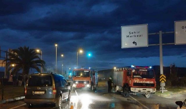 Zonguldak’ta otomobil alevlere teslim oldu