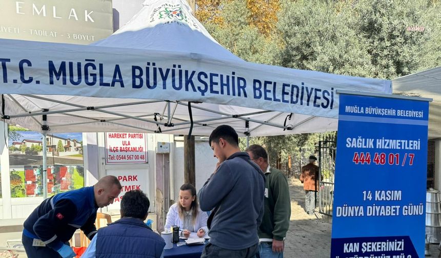 Muğla Büyükşehir Belediyesi ekipleri, 13 ilçede vatandaşın kan şekerini ölçtü