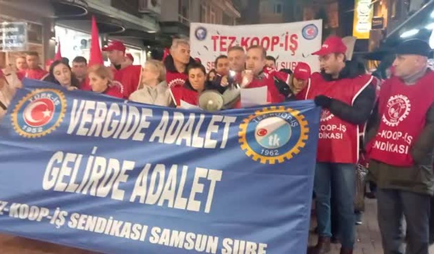 Tez-Koop-İş Sendikası Samsun Şubesi'nden "geçinemiyoruz" tepkisi