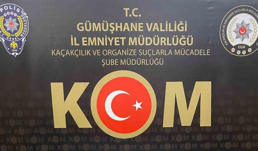 Gümüşhane’de kaçak tütünle doldurulmuş 6 bin 450 adet dolu makaron ele geçirildi